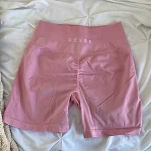 pink gym shorts